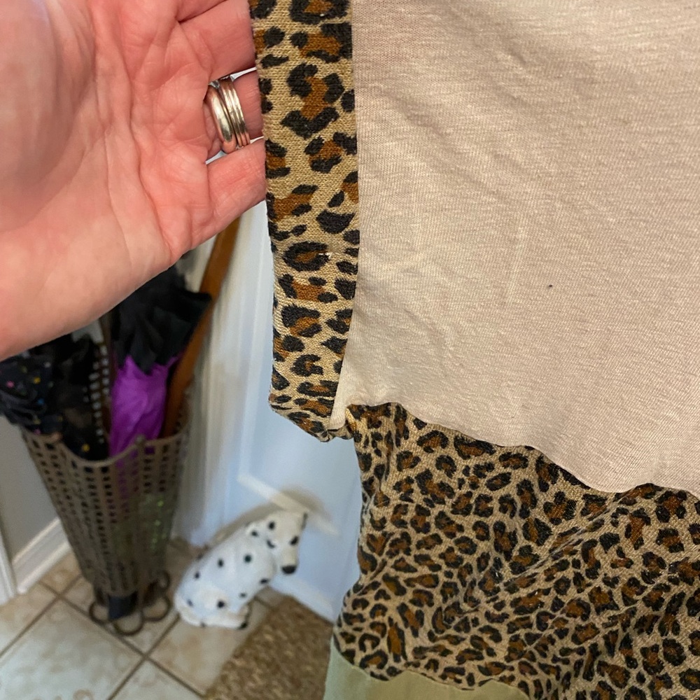Umgee Boho Animal Print Leopard Print Color Block… - image 4